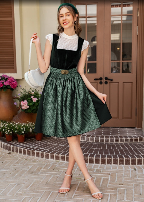 DIRNDLSTERN Geflochtener Trachten Haarreifen Damen - Haarschmuck Haarreif Dirndl Samt Oktoberfest Accessoires