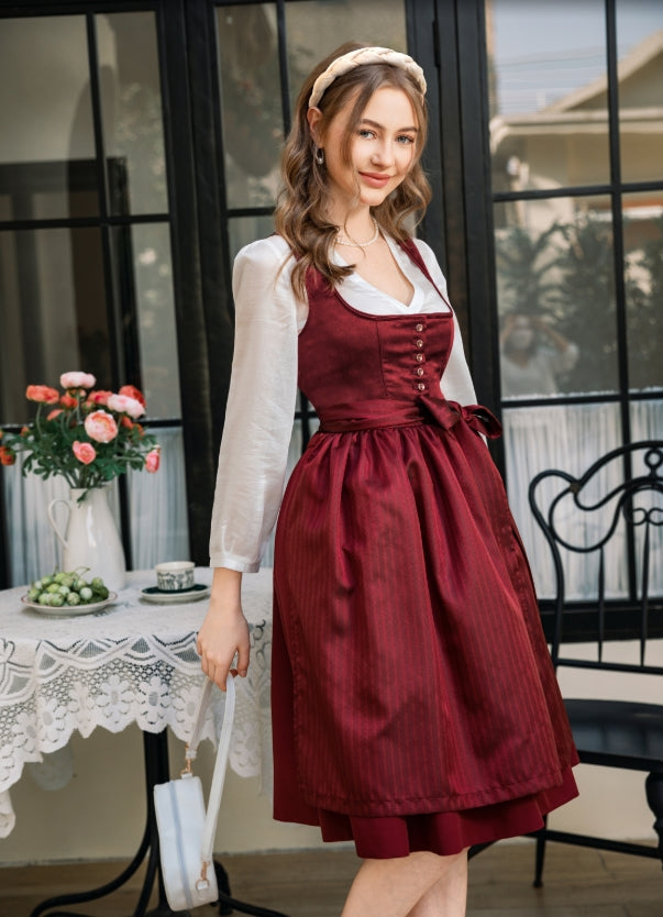 DIRNDLSTERN Geflochtener Trachten Haarreifen Damen - Haarschmuck Haarreif Dirndl Samt Oktoberfest Accessoires