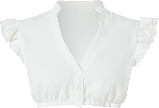 DIRNDLBLUSEN Dirndl Blouse Cap Sleeves Oktoberfest Women's Beer Clothing Dirndl Women's White Shirt Dirndl Blouse Short Sleeve Bavarian Beer Festival