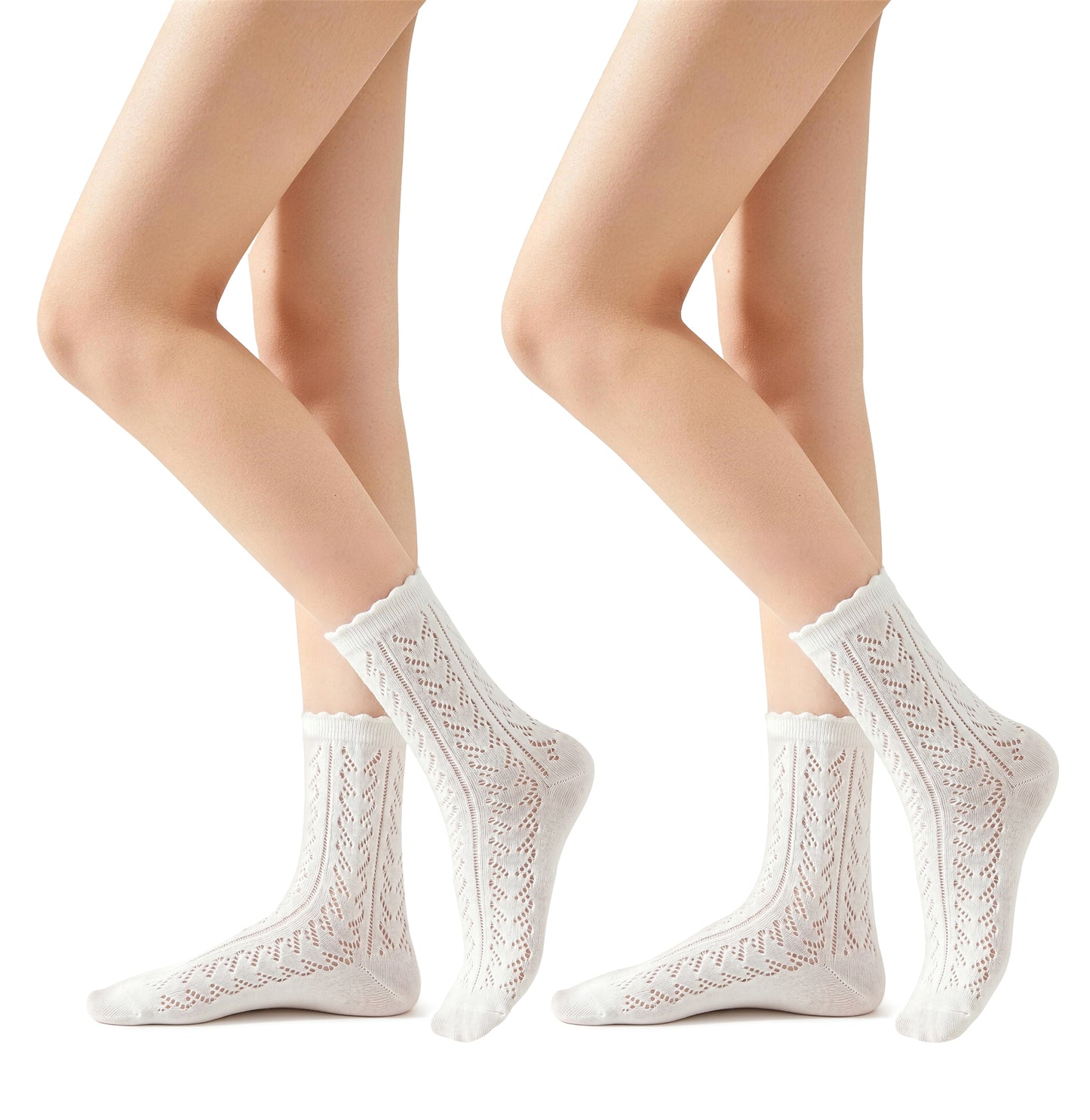 DIRNDLSTERN Trachtensocken Damen Socken – Trachtenstrümpfe Trachten Söckchen mit Rüschen für Oktoberfest