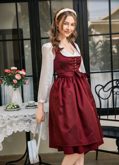 DIRNDLSTERN Geflochtener Trachten Haarreifen Damen - Haarschmuck Haarreif Dirndl Samt Oktoberfest Accessoires